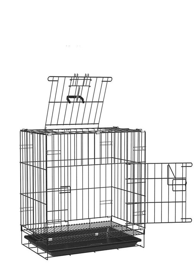 KittuPet Double Door Folding Metal Cage with Paw Protector for Dog & Cat - 24 Inch - Image 1